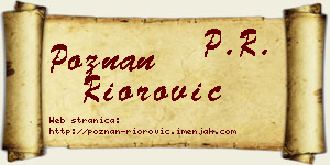 Poznan Riorović vizit kartica